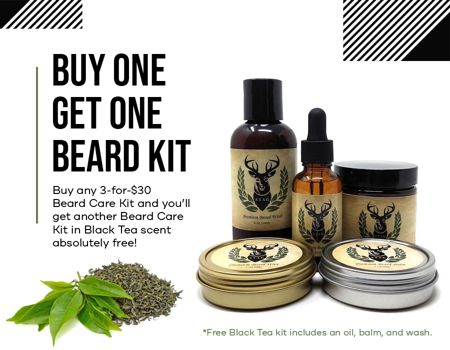 STAG Men's Products Buy One Get One Free Beard Care Kit Special